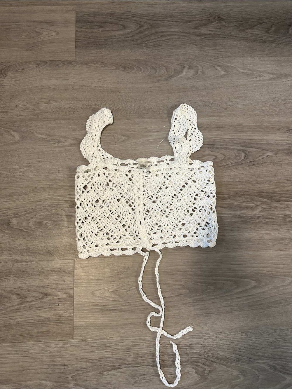 Lulu's White Crochet Crop Top